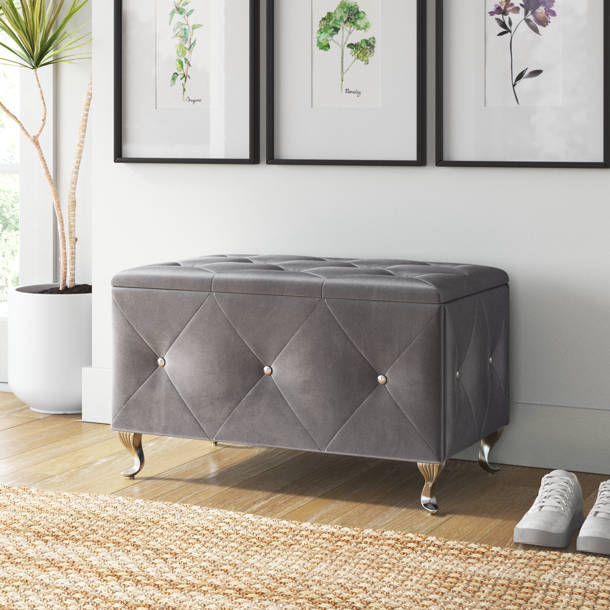 Andover Mills™ Friesen Upholstered Flip Top Storage Bench & Reviews